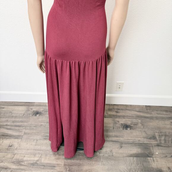 [Anthropologie] Daily Practice Red Sleeveless Drop Waist Maxi Dress Sz Medium M - Picture 7 of 11